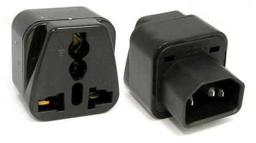 WD-320-BK C14 AC Power Adaptor Black